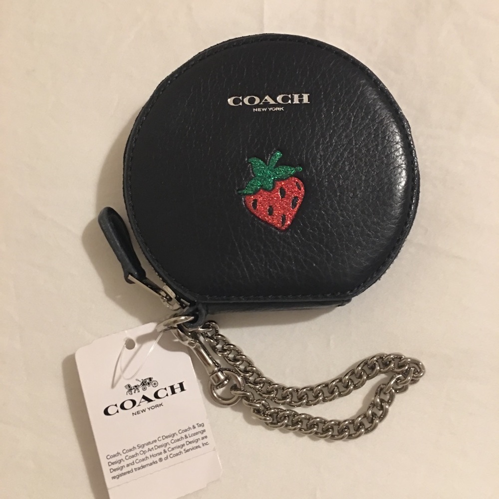 Authentic Coach Round Coin / Card Case - NWT